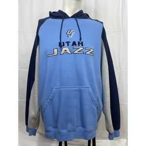 Adidas Utah Jazz NBA Blue Hoodie Sweater Size Large